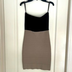 BCBGMaxAZRIA bandage strapless dress
